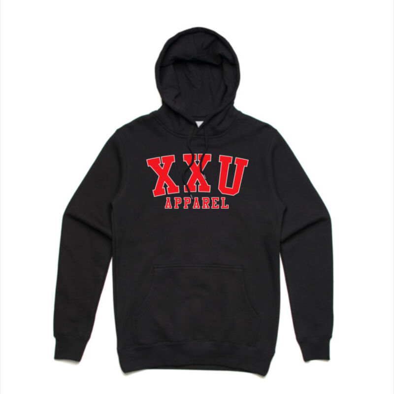 XXU Letter Graphic Hoodie -black Thumbnail