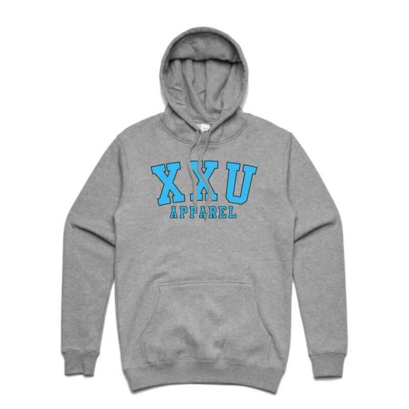 XXU Letter Graphic Hoodie -grey Thumbnail